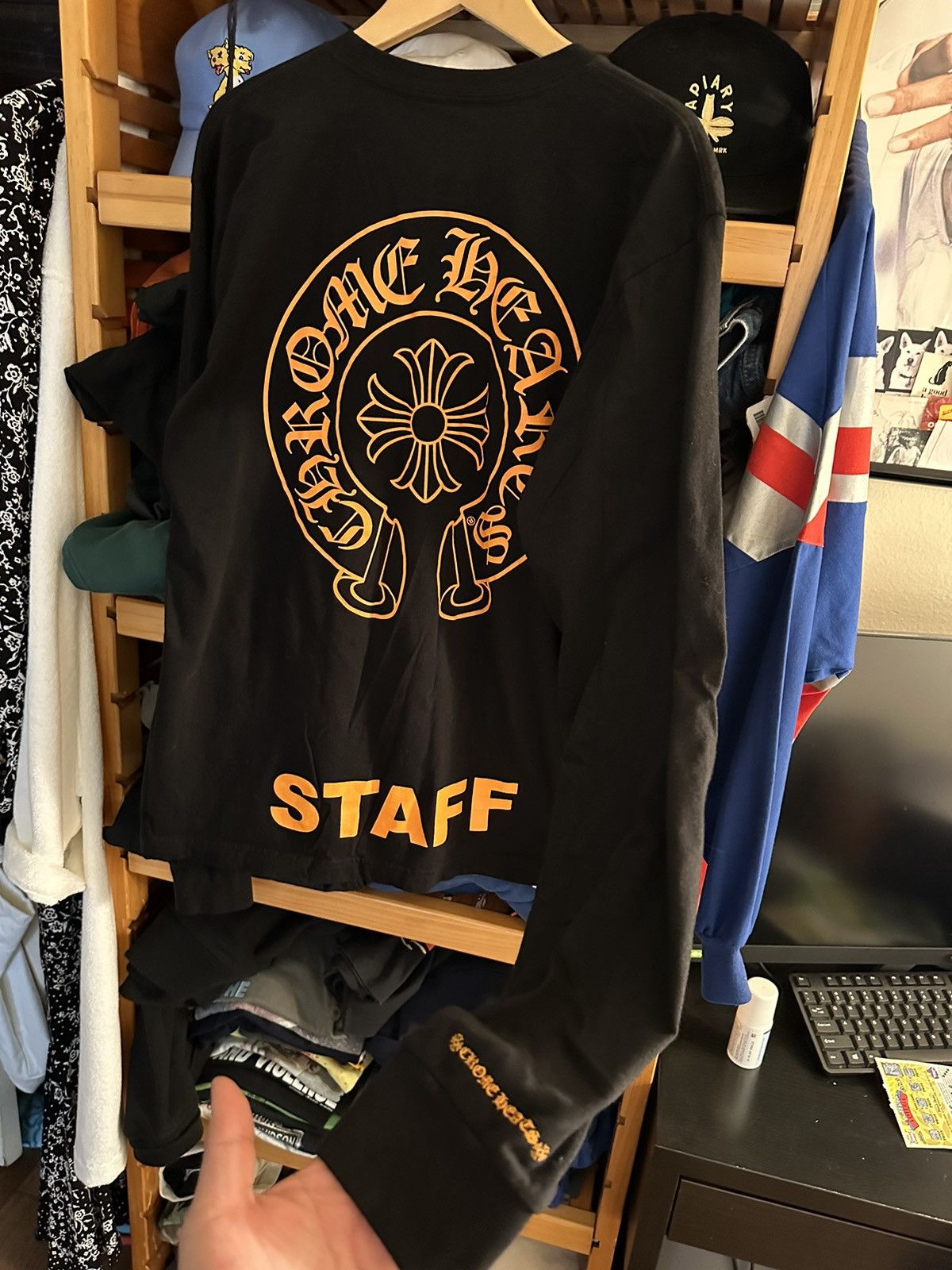 Chrome Hearts Chrome Hearts L/s Staff Black Orange Size US XL / EU 56 / 4 - 2 Thumbnail