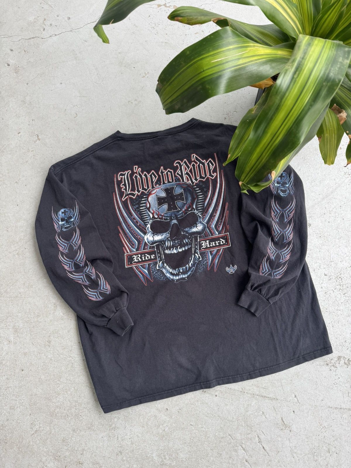 Vintage Y2K West Coast Choppers Style Live To Ride Long-Sleeve Shirt Size US XXL / EU 58 / 5 - 5 Thumbnail