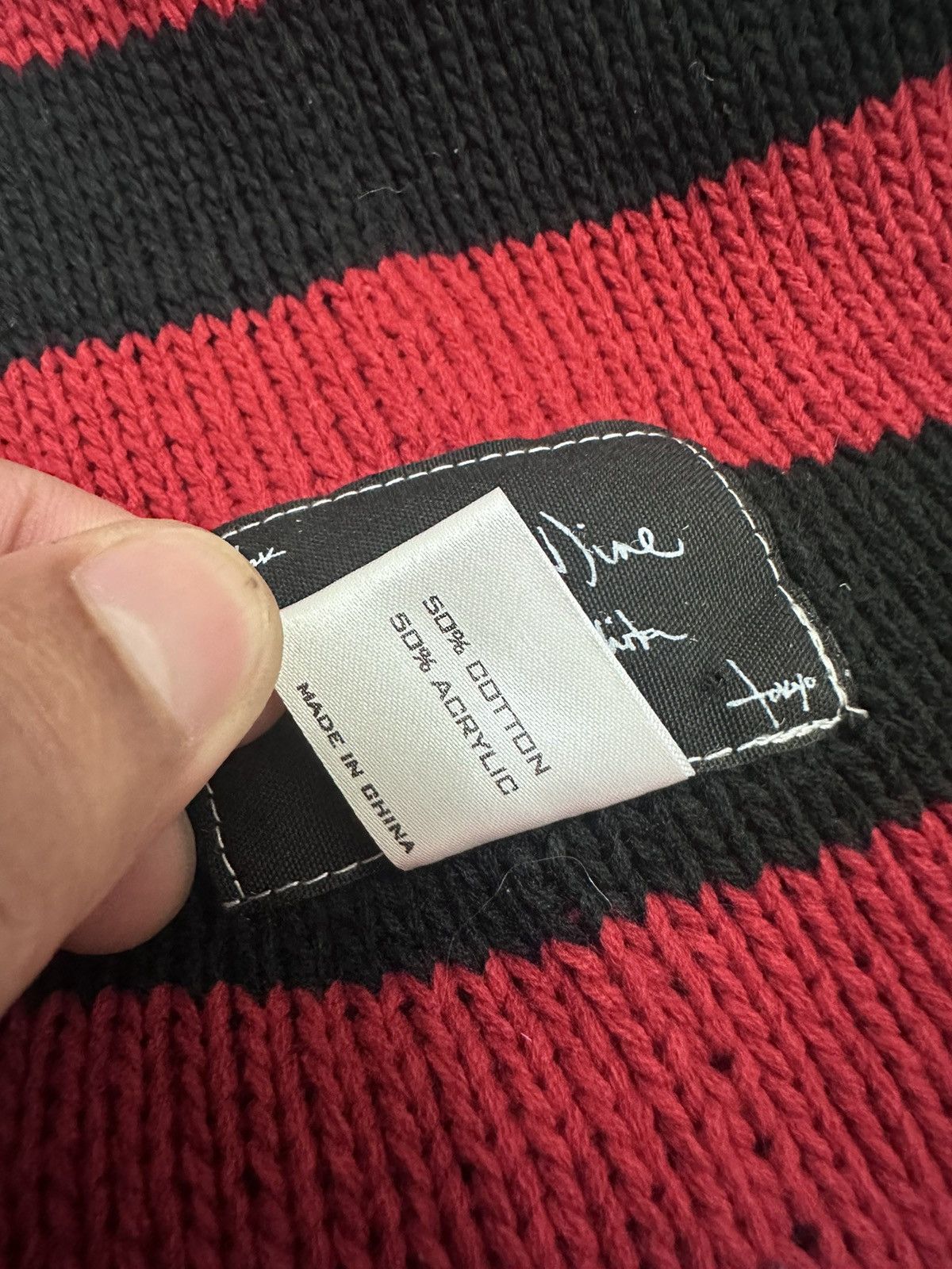 Number (N)ine × Takahiromiyashita The Soloist. 🇯🇵 Number (N)ine Striped Beanie Hat Size ONE SIZE - 6 Thumbnail