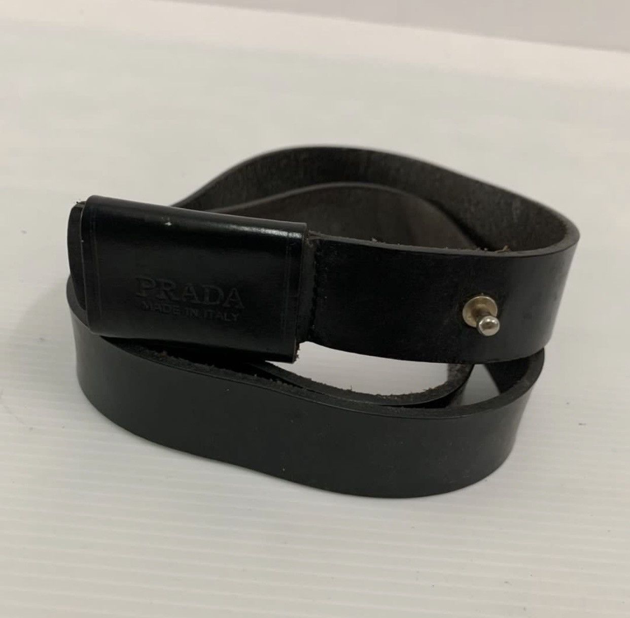 Prada Prada Leather Black Belt Size ONE SIZE - 6 Thumbnail