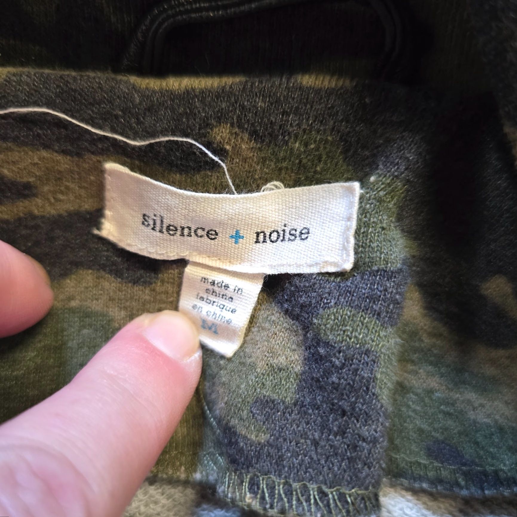 Vintage Silence + Noise Jacket Womens Size M Green Camo Full Zip Fitted Anthropologie Size M / US 6-8 / IT 42-44 - 4 Thumbnail