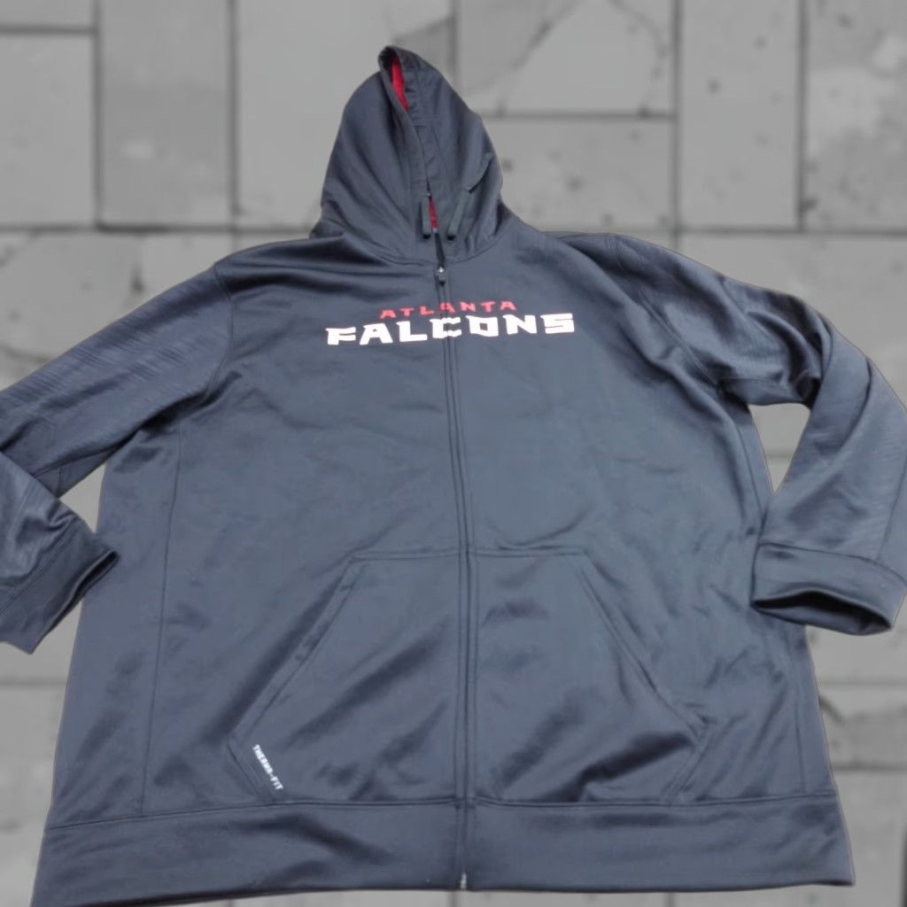 Nike VINTAGE Nike Full Zip Hoodie 3XL Black Satin Polyester Therma-Fit Football Men Hoodie mens Football 3XL Black Nike Hoodie Therma-Fit Full Zip Size US XXL / EU 58 / 5 - 1 Thumbnail