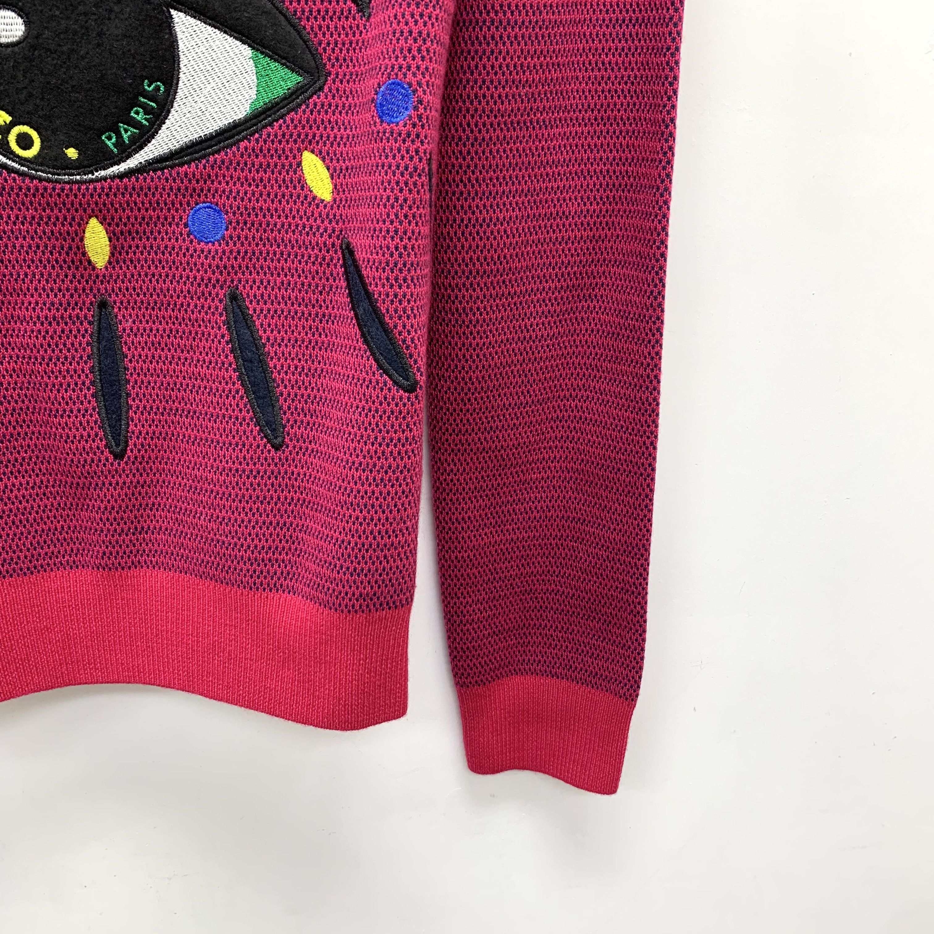 Kenzo Kenzo Eye Logo Wool Knit Sweater Pink (S) Size US S / EU 44-46 / 1 - 4 Thumbnail