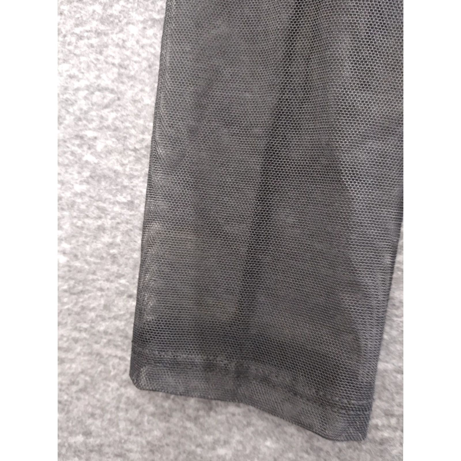 Vintage Codigo Leather-effect Bottom Dress Knitted Kaftan/Bodycon/V-Neck L Women Black Size 36" / US 14 / IT 50 - 6 Thumbnail