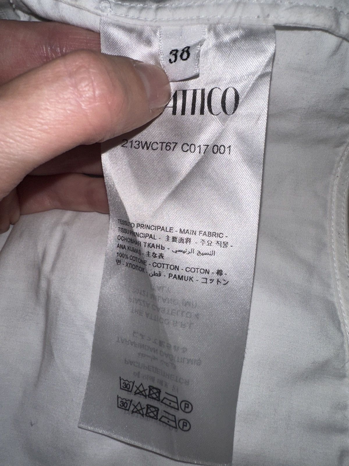 The Attico THE ATTICO CROPPED WHITE BUTTON UP Size XS / US 0-2 / IT 36-38 - 4 Thumbnail