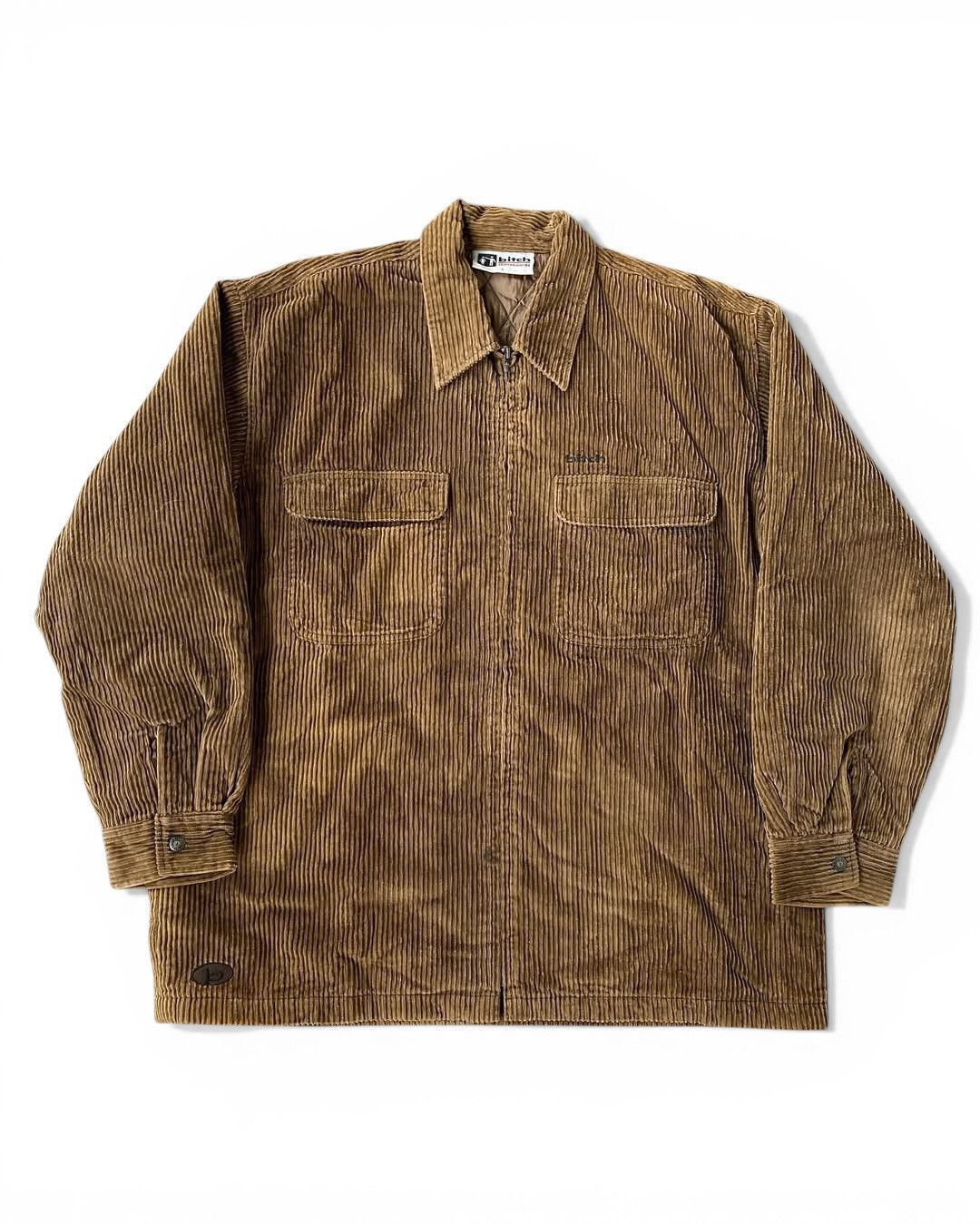 Vintage Vintage 90’s Bitch Skateboards Brown Corduroy Work Jacket Size US L / EU 52-54 / 3 - 1 Thumbnail