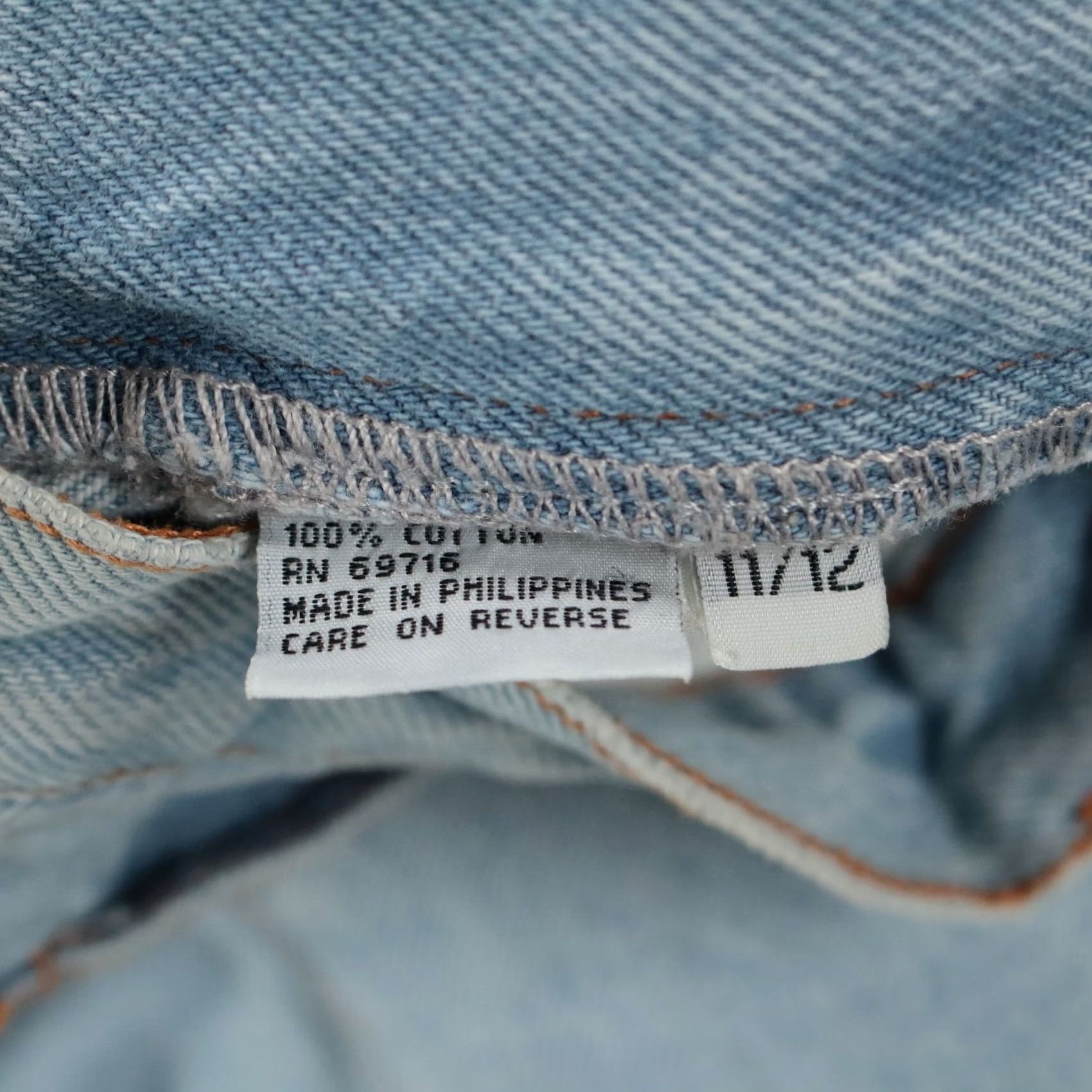 Jordache VINTAGE Jeanjer Skirt Womens 11/12 Blue JORDACHE denim light wash jean 90s 00s vtg Size 32" / US 10 / IT 46 - 6 Thumbnail