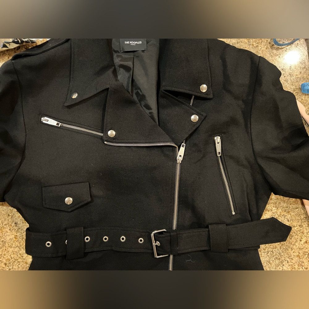 The Kooples THE KOOPLES Cropped Biker-Style Wool Coat Size FR 2 Medium Size M / US 6-8 / IT 42-44 - 9 Thumbnail