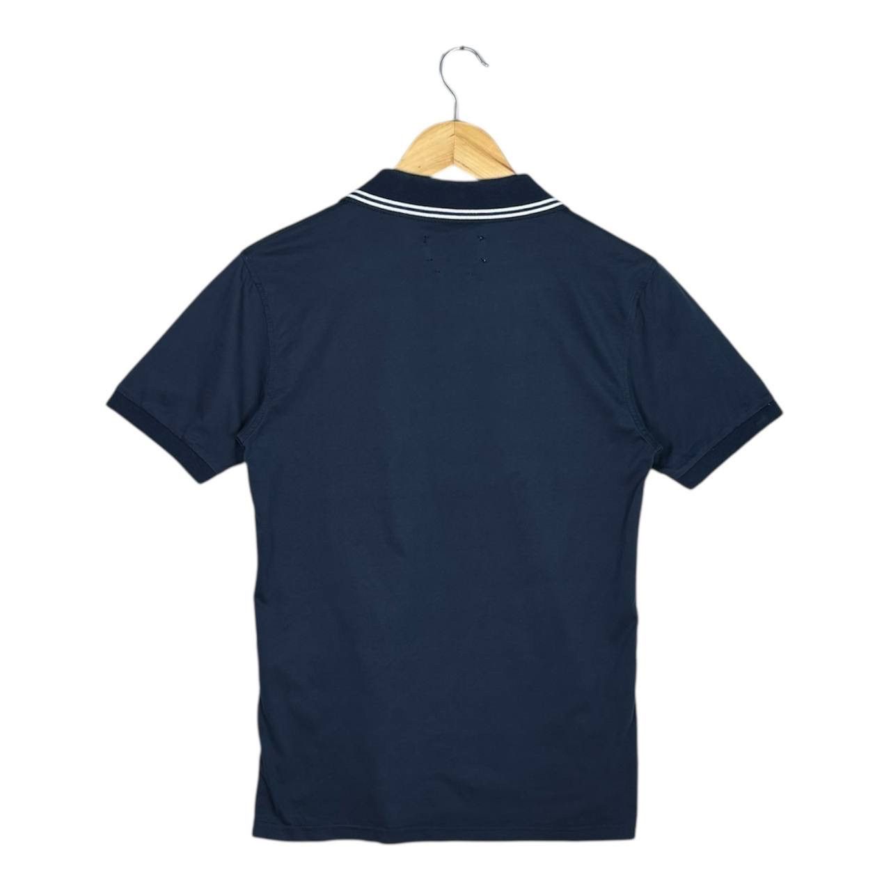 Thom Browne Thom Browne Navy Blue Polo Tshirt Size US M / EU 48-50 / 2 - 2 Thumbnail