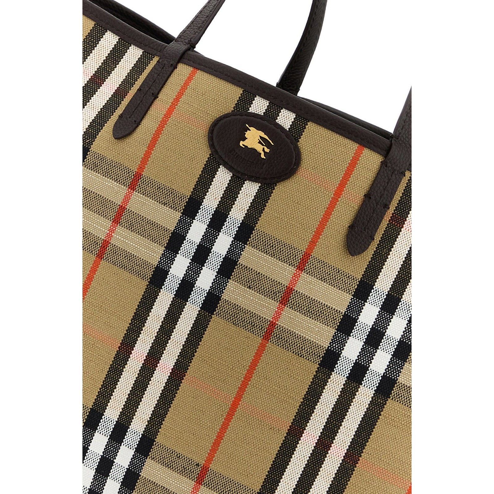 Burberry BURBERRY Bloomsbury Medium Peat Brown/Sand Beige Reversible Size ONE SIZE - 4 Thumbnail