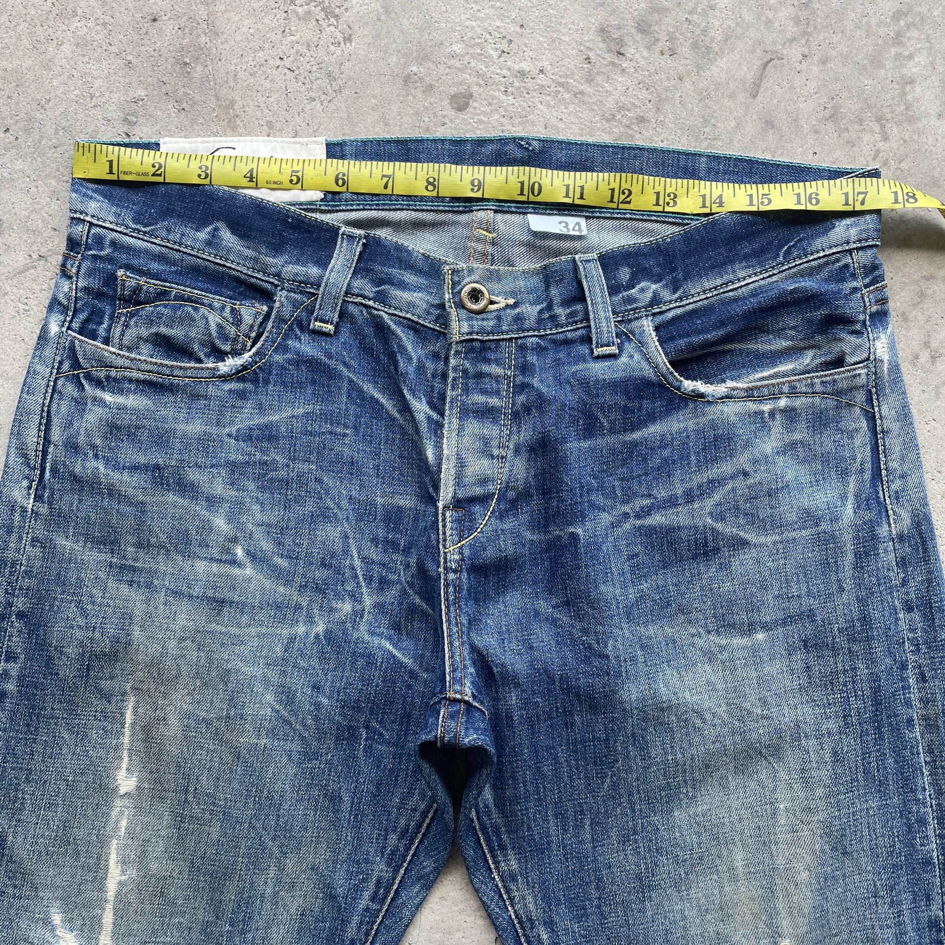 Vintage W35x29 VINTAGE LOOMSTATE JEANS FADED PANTS DISTRESSED DENIM Size US 35 - 6 Thumbnail