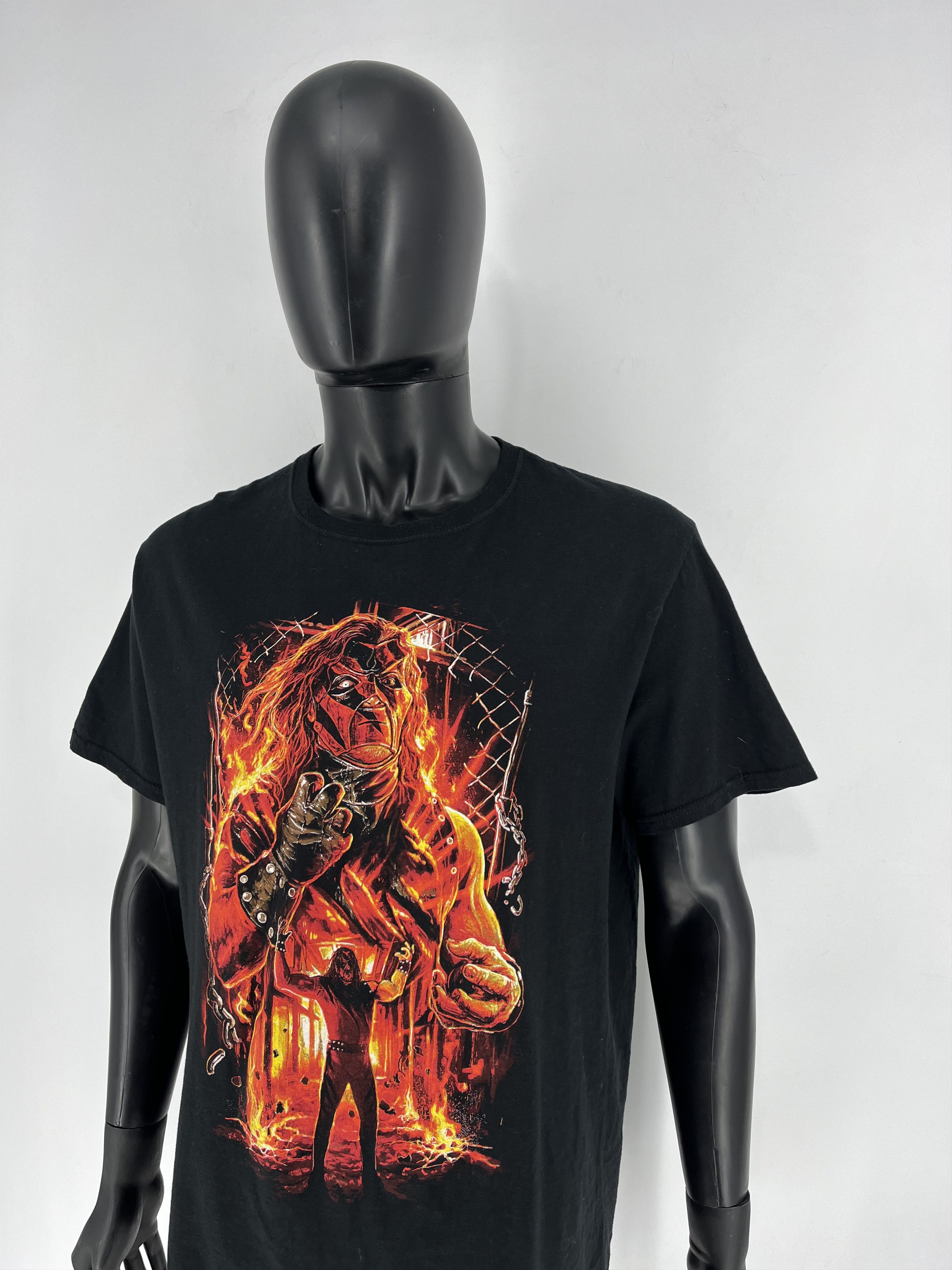 WWE × WWF WWE Authentic Kane Shirt Large Pro Wrestling Glenn Jacobs Size US XL / EU 56 / 4 - 5 Thumbnail