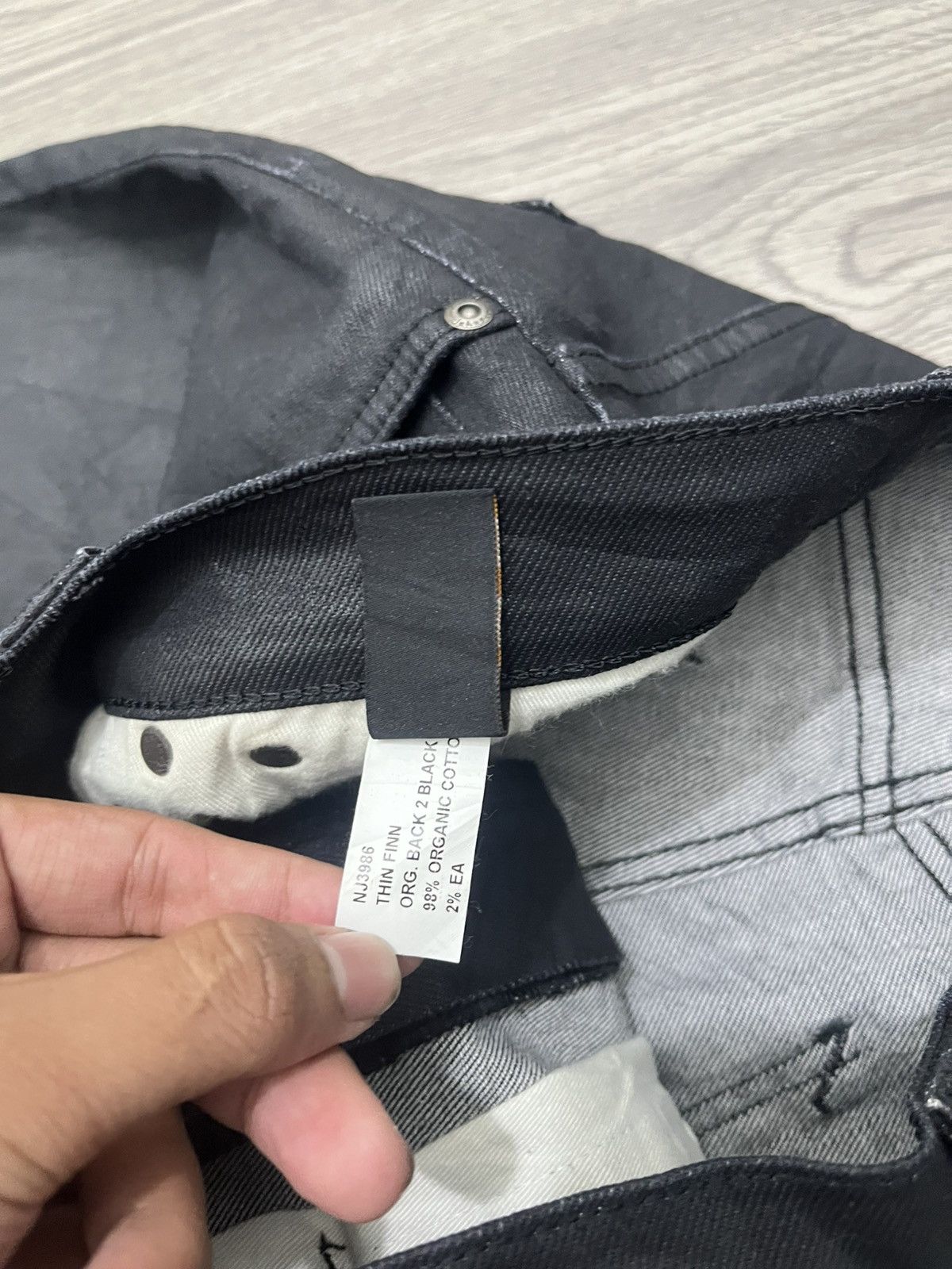 Nudie Jeans Nudie black coated denim Jeans Size US 31 - 8 Thumbnail