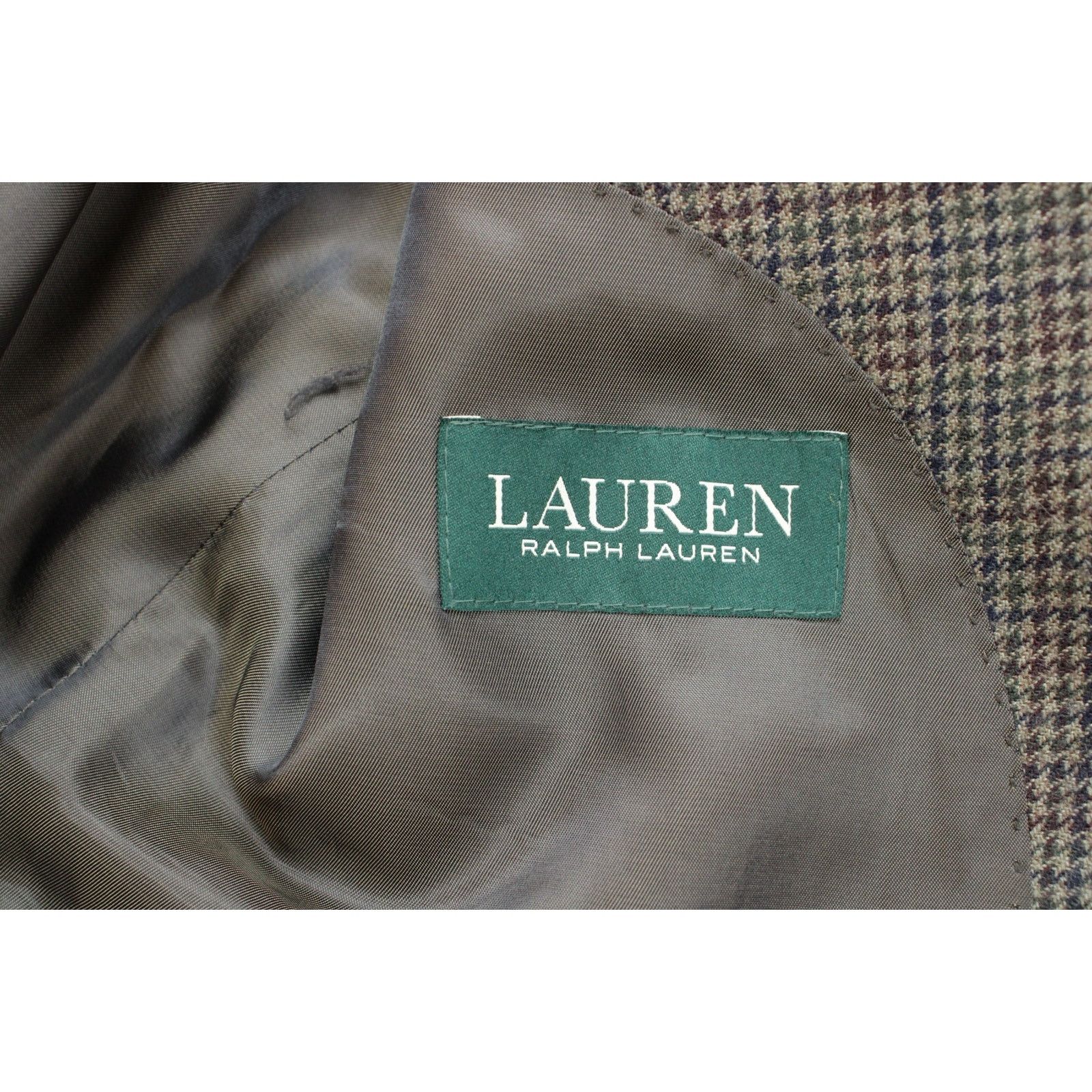 Lauren Ralph Lauren Lauren Ralph Lauren Blazer Mens 42L Houndstooth 100% Wool Size 42L - 6 Thumbnail
