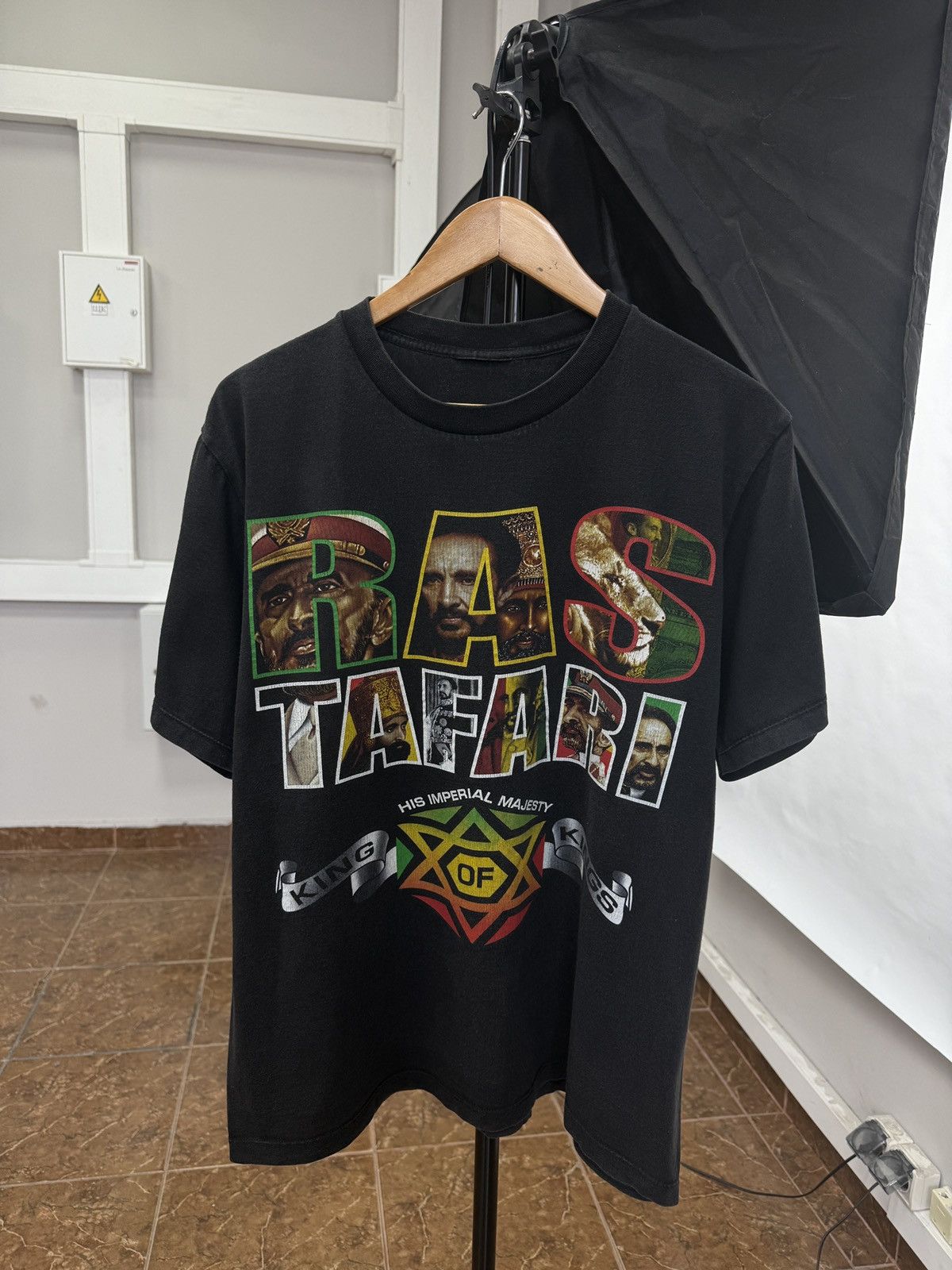Bob Marley 🇪🇹 Vintage 90s Haile Selassie RasTafari Emperor Ethiopia King Size US L / EU 52-54 / 3 - 1 Thumbnail