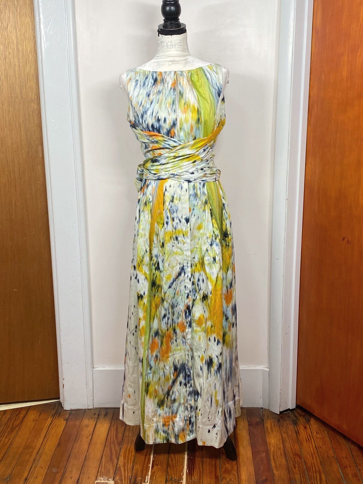 Oscar De La Renta Oscar de la Renta Halter Abstract Maxi Dress size 12 Size XL / US 12-14 / IT 48-50 - 1 Thumbnail