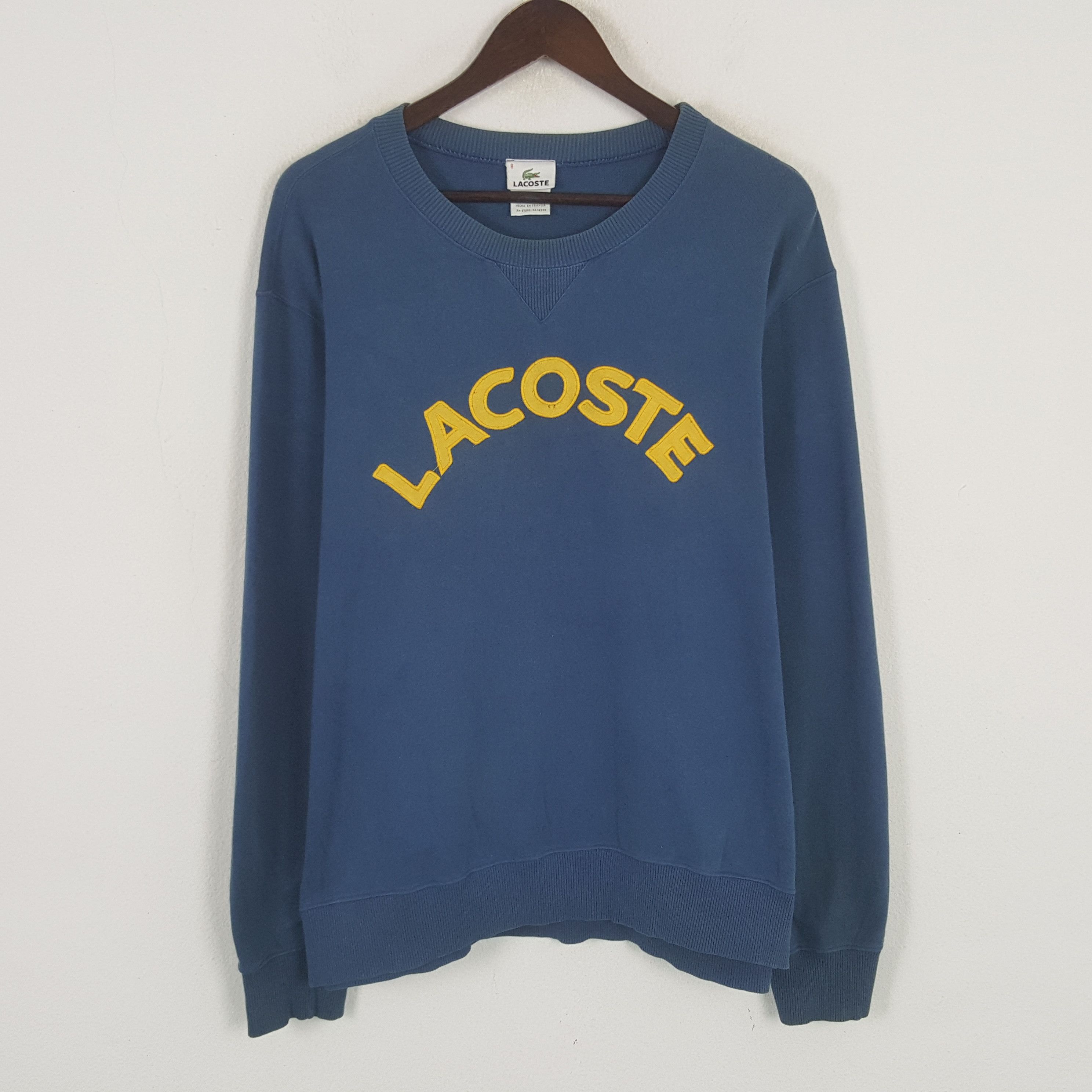 Lacoste × Vintage Vintage Lacoste Patch Spell Out Sweatshirt Size US L / EU 52-54 / 3 - 1 Thumbnail
