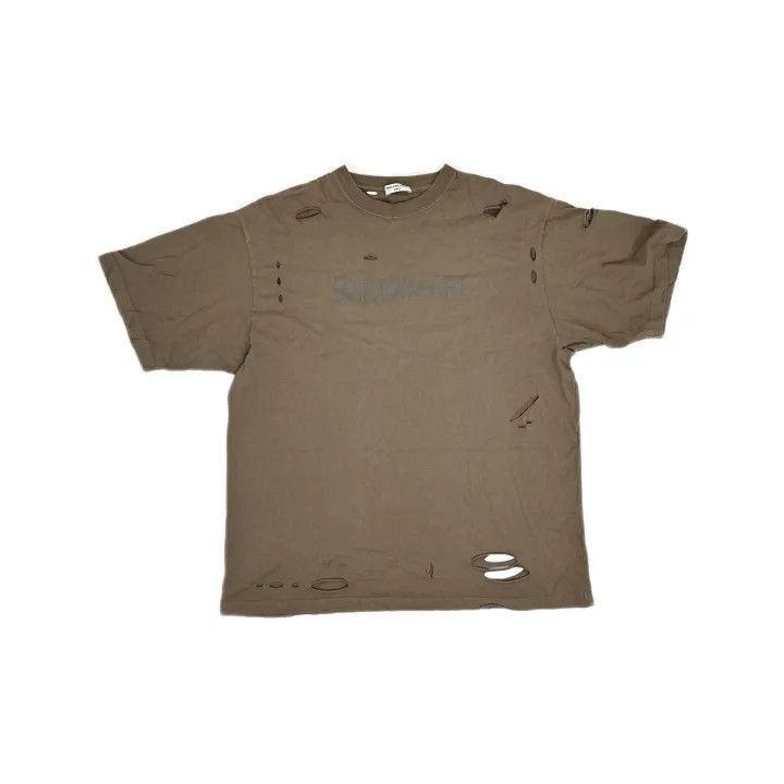 Balenciaga Balenciaga Grey Logo Print T-Shirt 0079-2507 Size M / US 6-8 / IT 42-44 - 2 Thumbnail