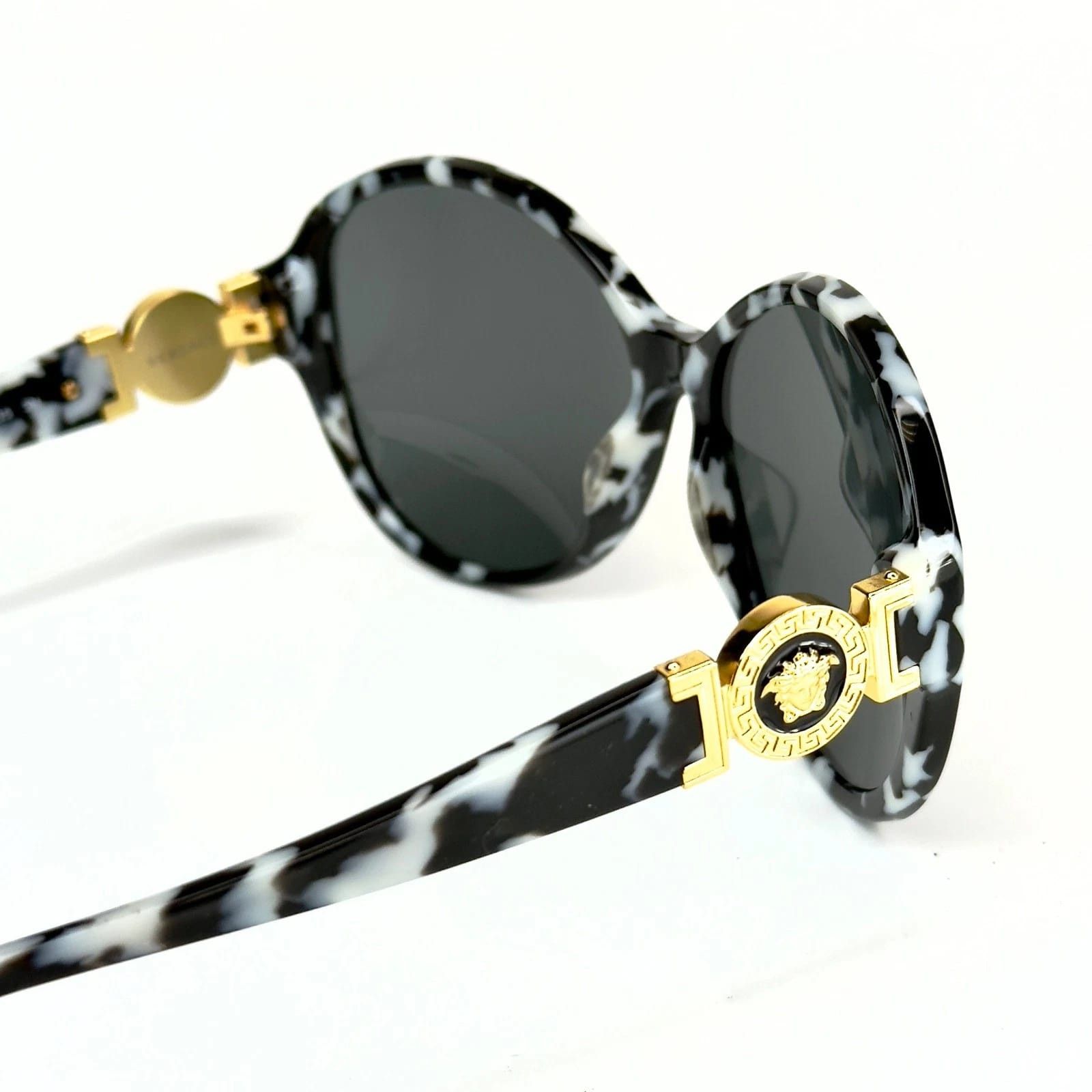 Versace VERSACE VE4261 Oversized 4261 Black White Chain Sunglasses Size ONE SIZE - 3 Thumbnail