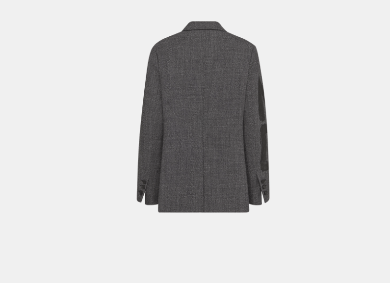 Dior o1w1db11225 451V18 Blazer in Gray/Black Size S / US 4 / IT 40 - 2 Thumbnail