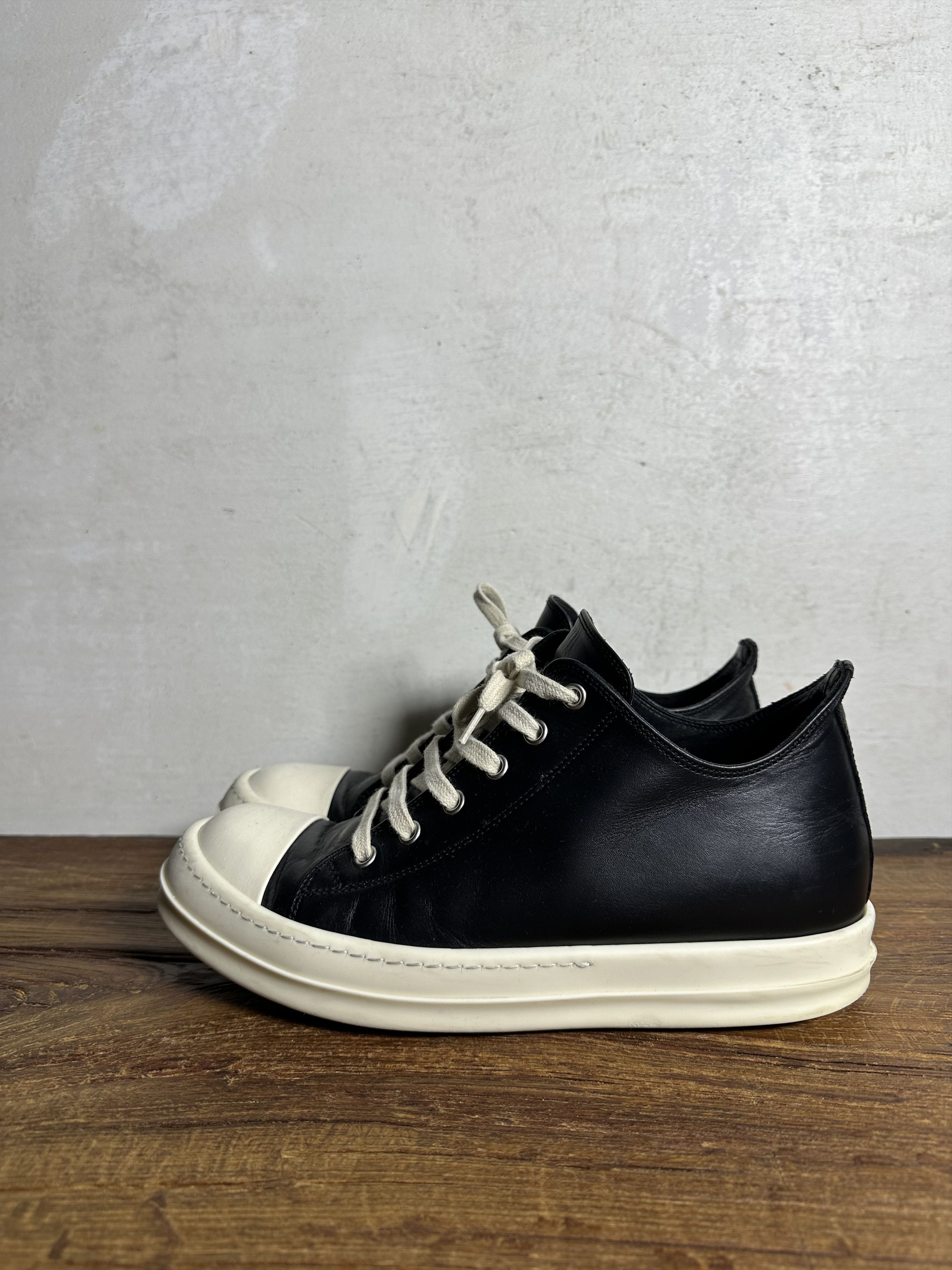 Rick Owens Rick Owens Milk Black Low Top Ramones Size US 7 / EU 40 - 2 Thumbnail