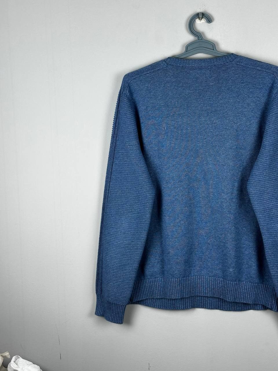 Mr P. Mr. P Blue Heavyweignt Knitted Casual Pullover Sweater Size US XL / EU 56 / 4 - 11 Thumbnail