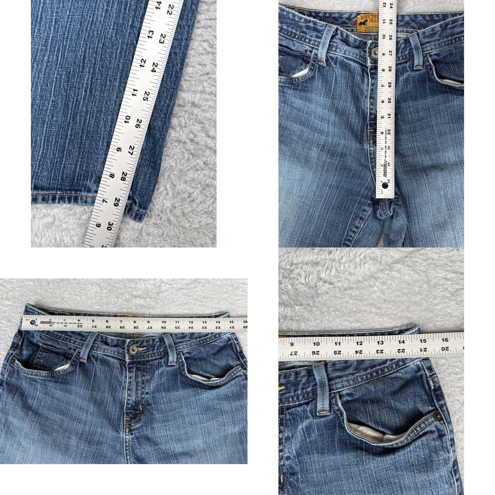 Denime Ross Thomson Jeans Women 32x32 Blue Straight Denim Cotton Medium Wash Casual Size 24" / US 00 / IT 34 - 8 Thumbnail