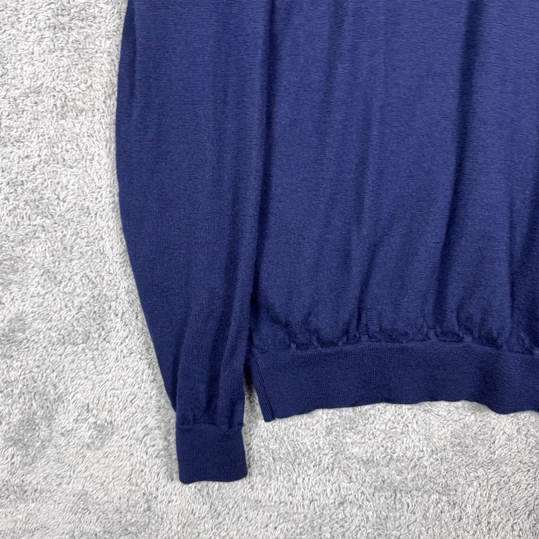 CO Collars & Co Sweater Mens XL 100% Australian Merino Wool Collared Pullover Knit Blue Wool Knit Pullover Classic Mens XL Size US XL / EU 56 / 4 - 3 Thumbnail