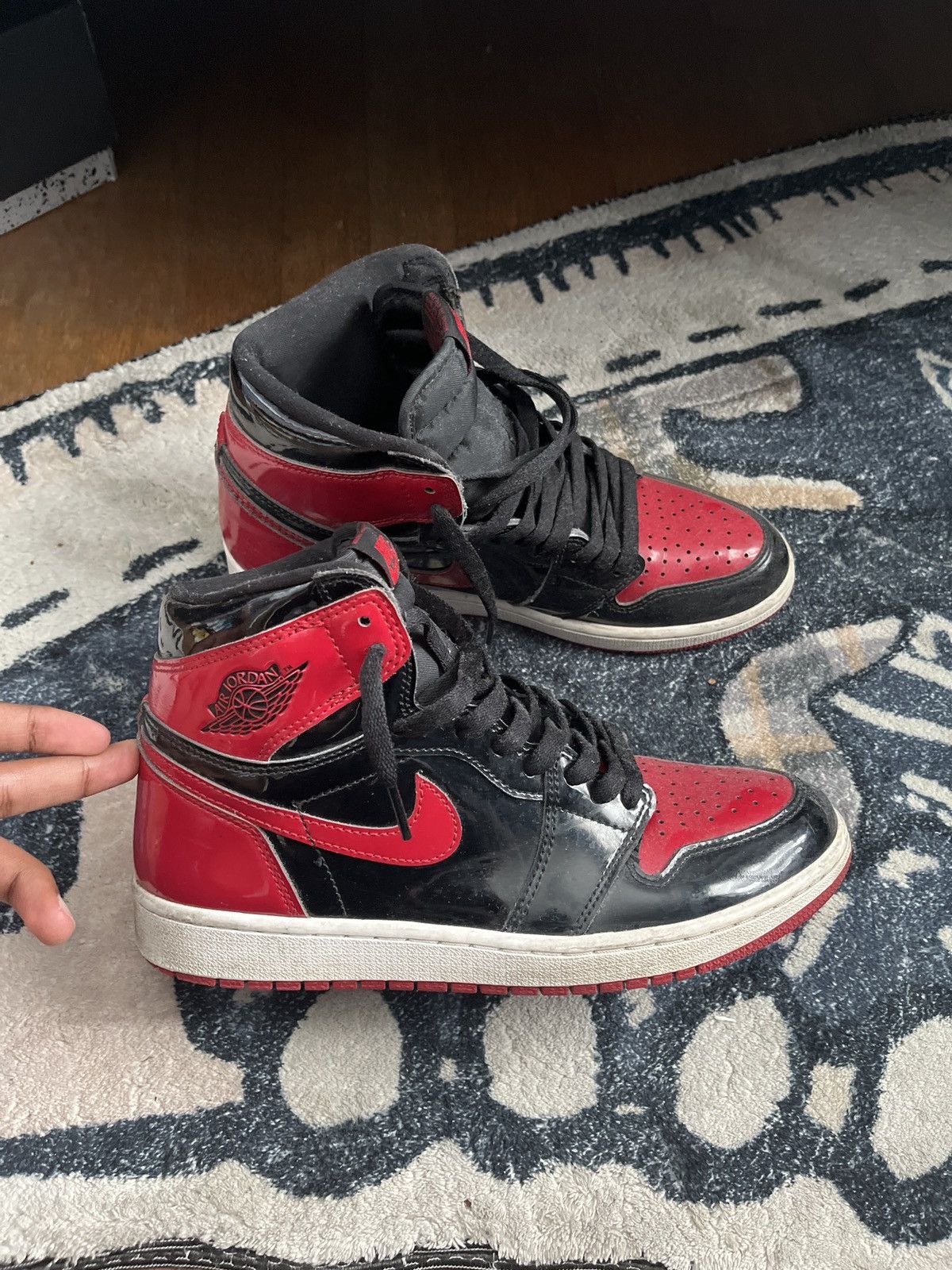 Jordan Brand Patent Bred 1s Size 8.5 Size US 8.5 / EU 41-42 - 1 Thumbnail