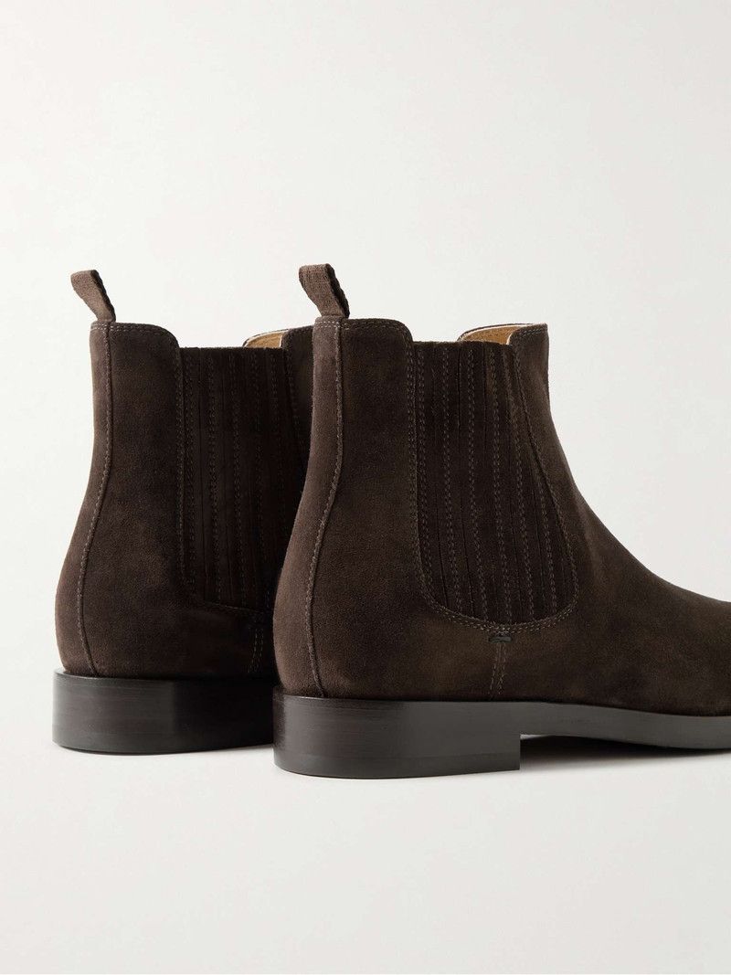 Brunello Cucinelli os11x0226 Suede Chelsea Boots In Brown Size US 11 / EU 44 - 5 Thumbnail