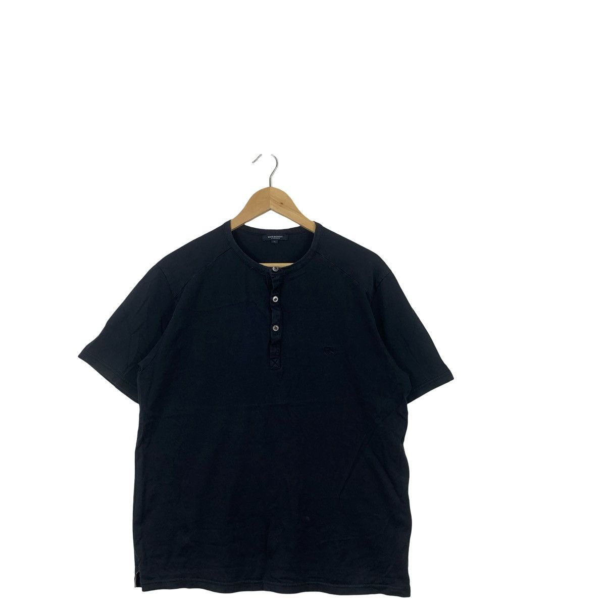Burberry BURBERRY Henley Button Placket Tee Shirt Top Embroidered Size US L / EU 52-54 / 3 - 4 Thumbnail