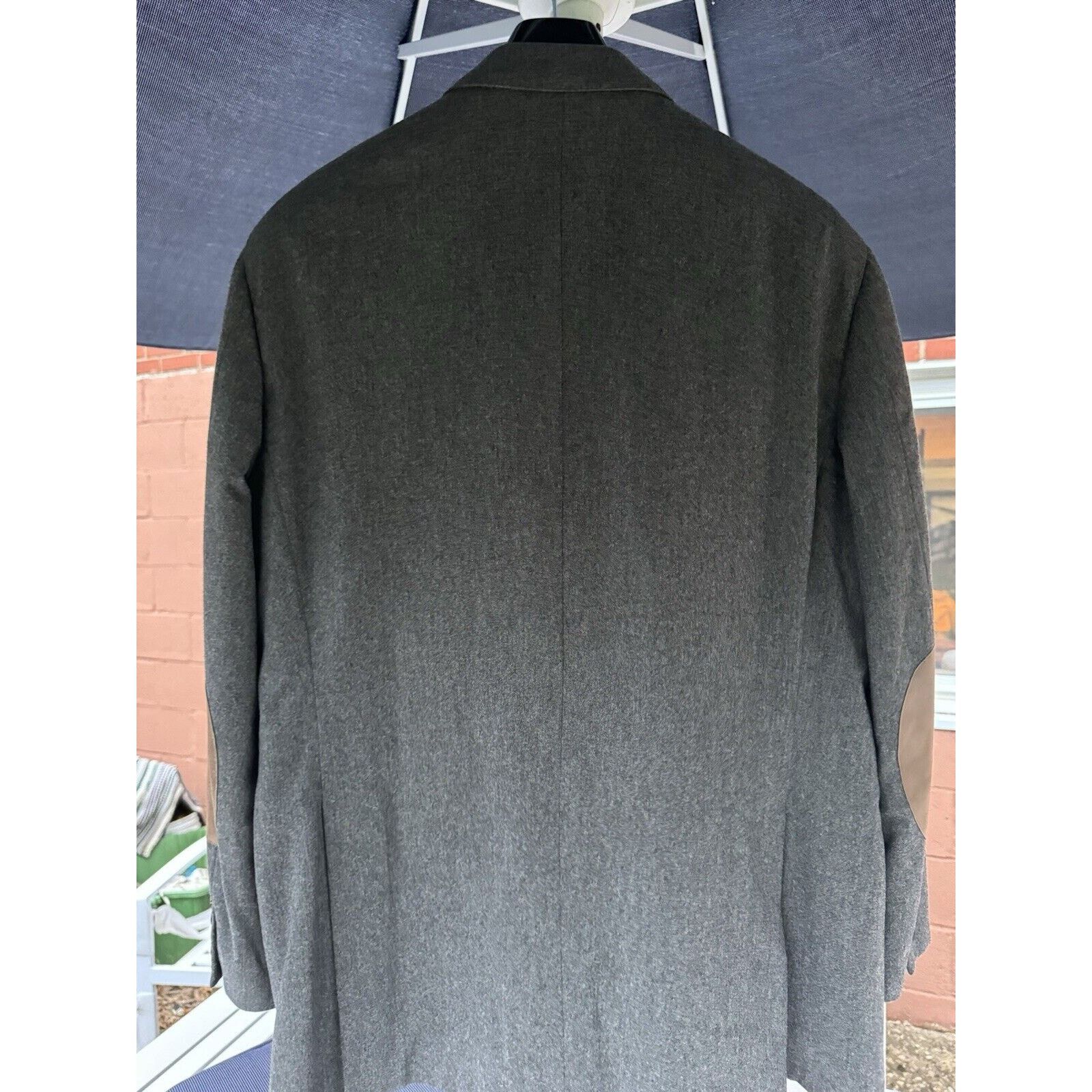Brunello Cucinelli Brunello Cucinelli Gray Flannel Tweed Blazer Sport 54/44R Size 44R - 6 Thumbnail