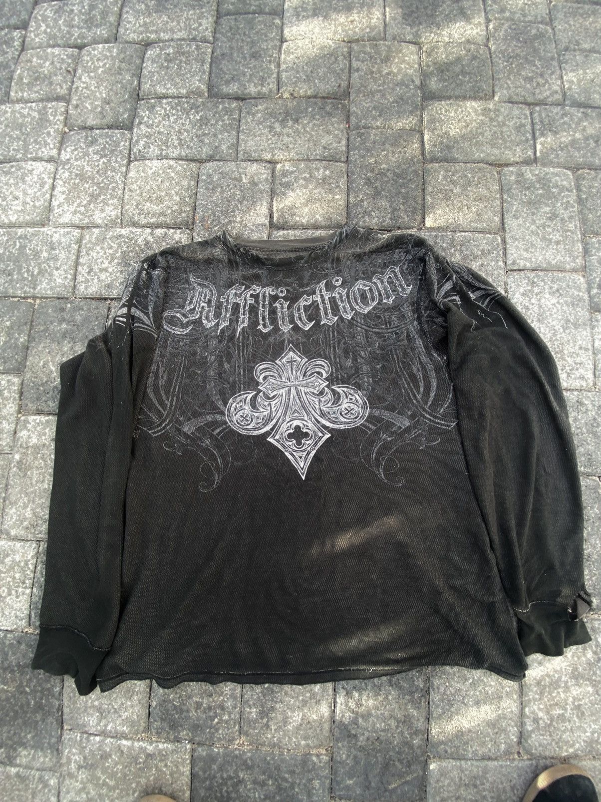 image of Affliction Long Sleeve Reversible in Black, Men's (Size 2XL)