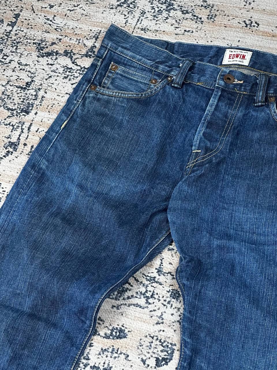 Edwin VINTAGE EDWIN Raw Denim Blue Made In Japan Jeans Size US 32 / EU 48 - 5 Thumbnail