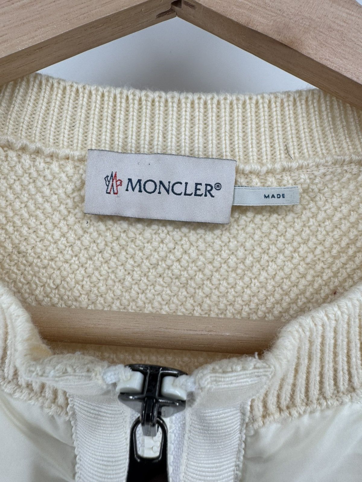 Moncler MONCLER MAGLIONE TRICOT ALLA COREANA knit x nylon cardigan M Size M / US 6-8 / IT 42-44 - 4 Thumbnail