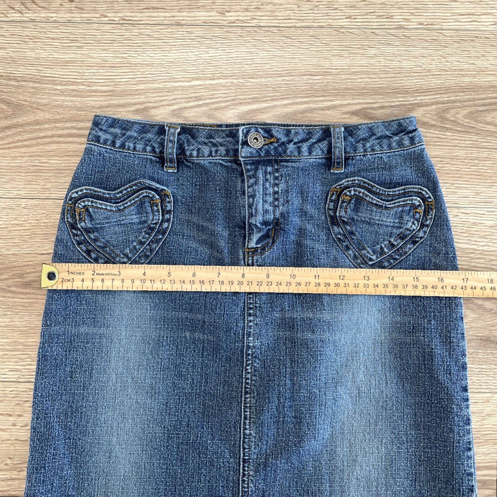 Denime VINTAGE Zana Di Denim Skirt Women Small A-Line Shorts Low Rise Blue Y2K Size 25" / US 0 / IT 36 - 4 Thumbnail