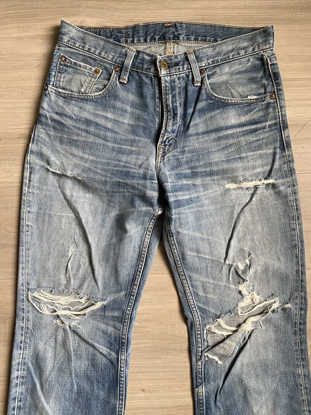 Levi’s 502 Thrashed Blue Jeans Denim