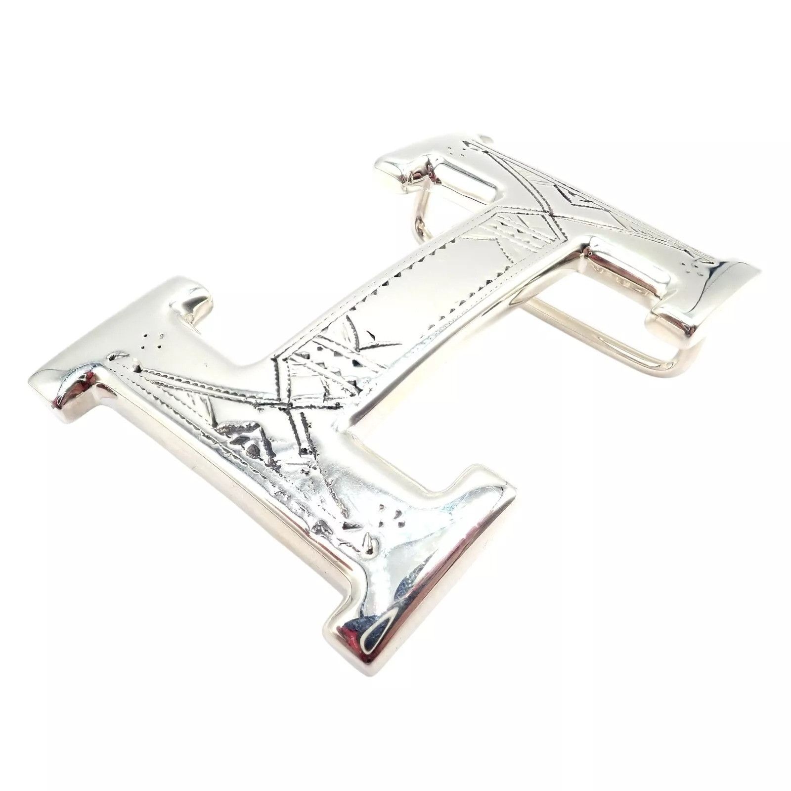 Hermes Hermes Silver Signature Classic Large H Belt Buckle 32m Size ONE SIZE - 5 Thumbnail