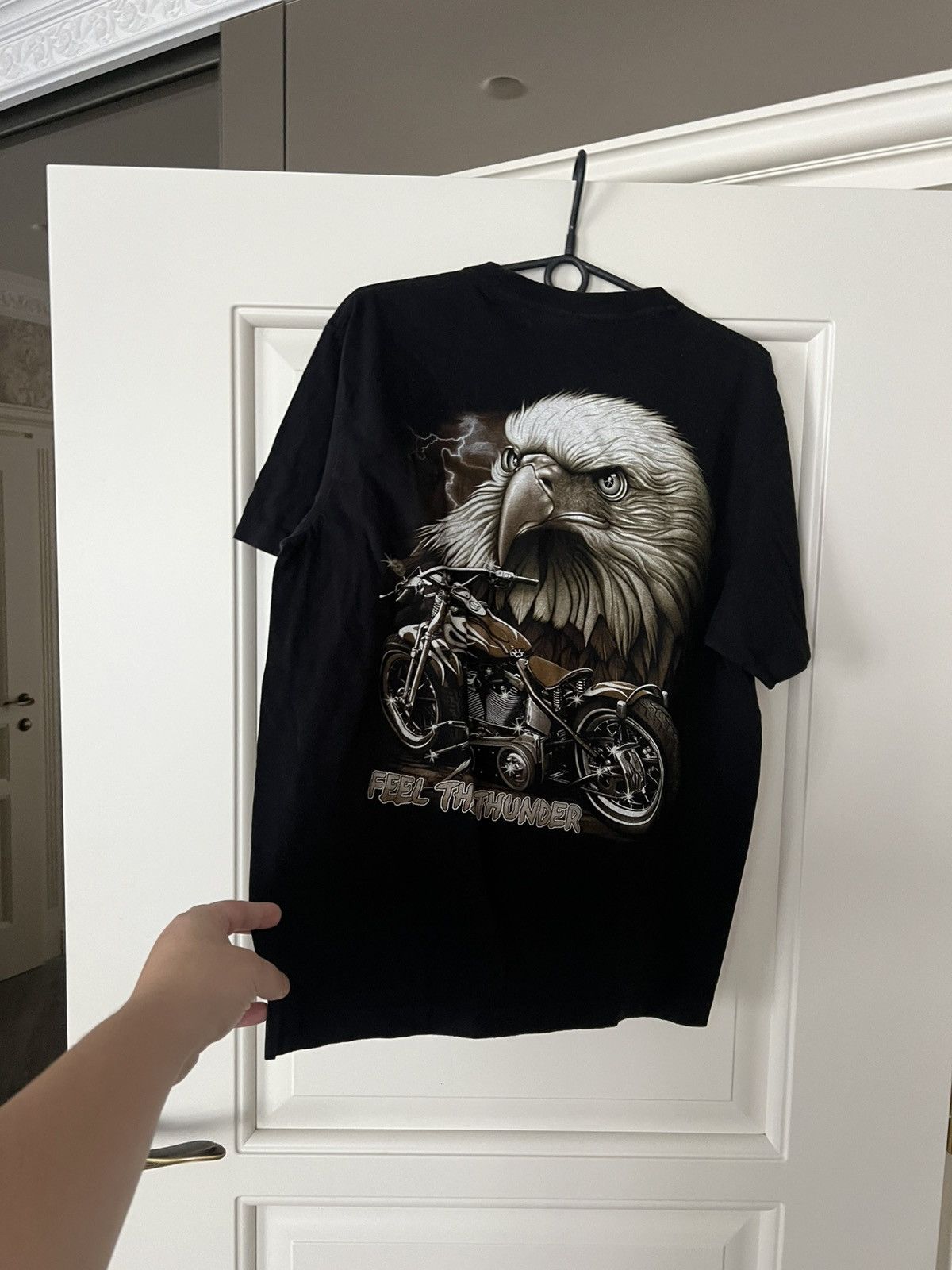 Vintage Vintage Biker Eagle Motorcycle Tee “Feel The Thunder” Size US L / EU 52-54 / 3 - 12 Thumbnail