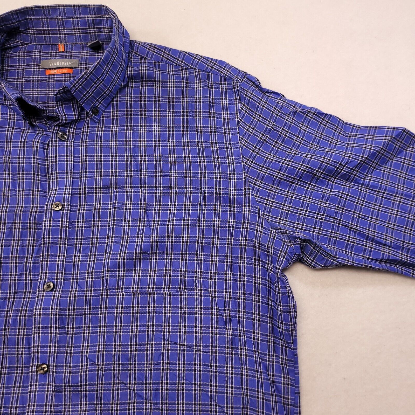 Van Heusen Van Heusen Tartan Flannel Shirt Mens Size Medium Blue White Size US M / EU 48-50 / 2 - 5 Thumbnail