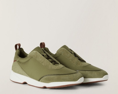 image of Loro Piana O1W1Db10224 Sneakers In Tea Leaf, Men's (Size 13)