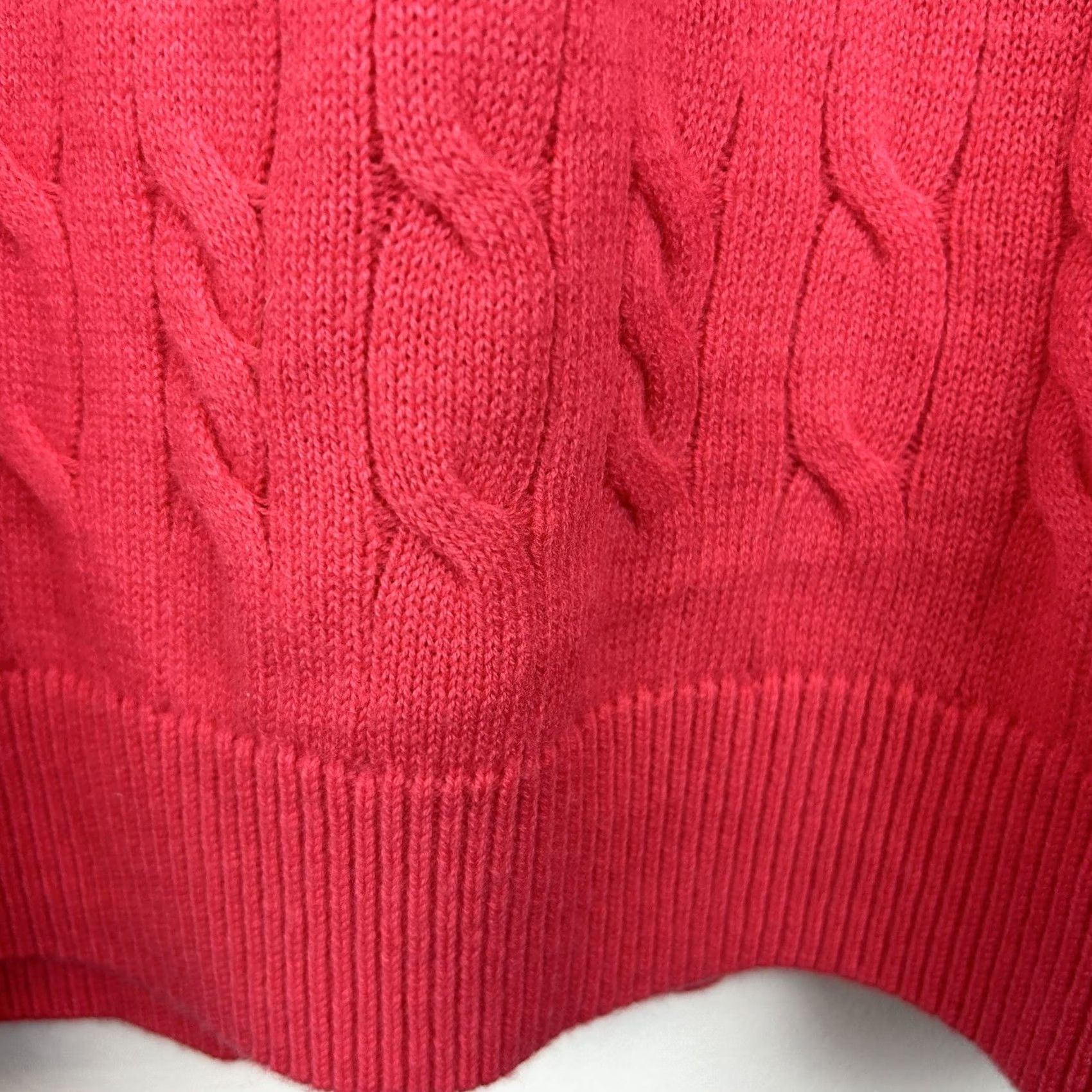 Talbots VINTAGE Talbots Sweater Women 2X Cable Knit Wool Blend Hot Pink Old Money Quiet Luxury Size XXL / US 16-18 / IT 52-54 - 5 Thumbnail