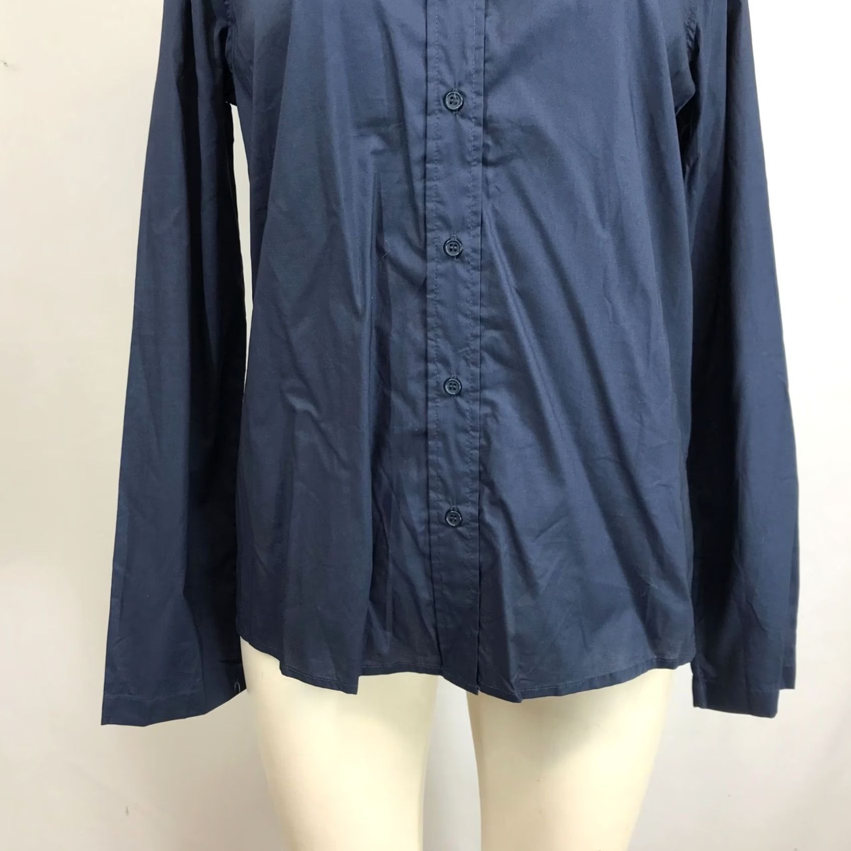 Vintage LOLE - Womens Small -Blue Anchor Long Sleeve Button Up Casual Shirt Size S / US 4 / IT 40 - 3 Thumbnail