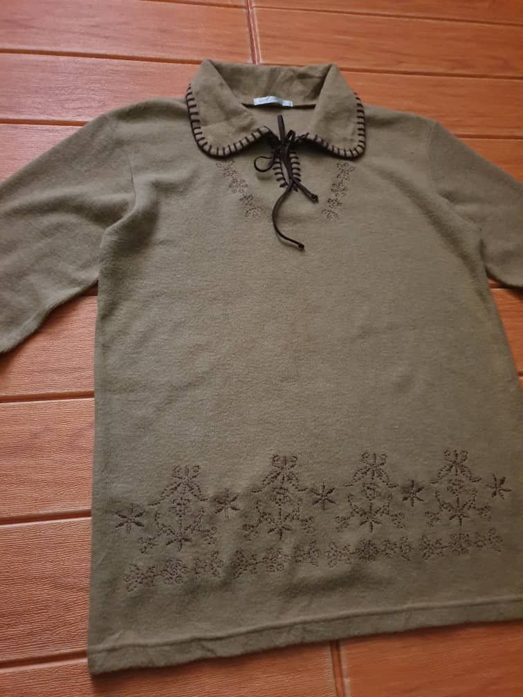 Japanese Brand Garconne embroidery beige colour Shirt Size M / US 6-8 / IT 42-44 - 5 Thumbnail