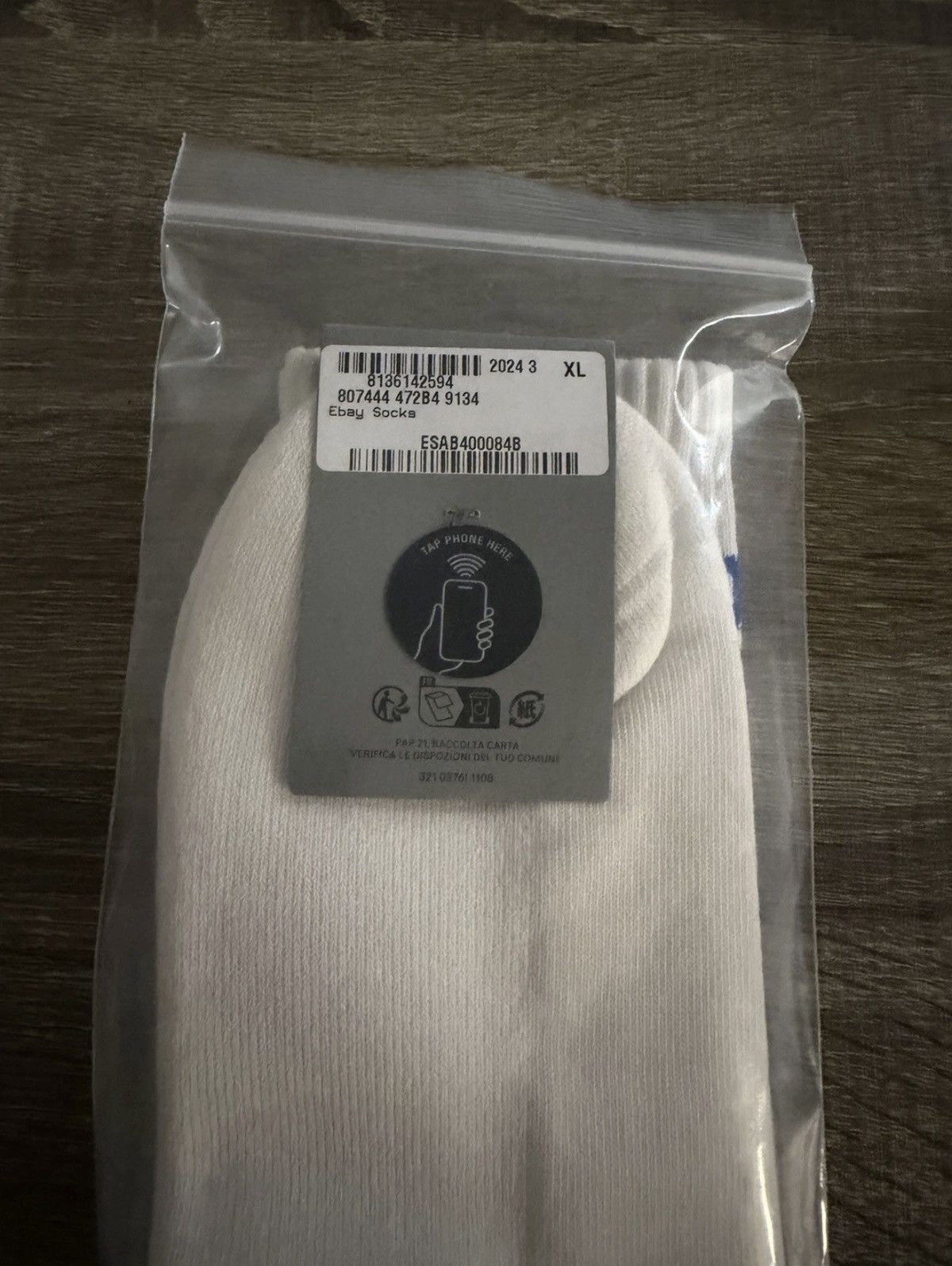 Balenciaga × eBay Balenciaga Ebay Socks In White Size X-Large Authentic Size ONE SIZE - 5 Thumbnail