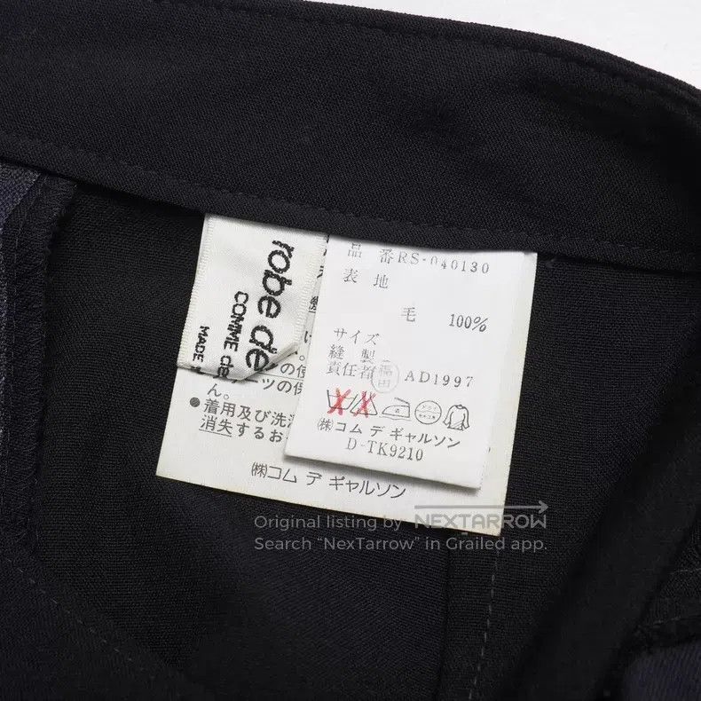 Comme des Garcons Comme des Garcons size F Early Black Wool Pleated Long Ski Size 22" - 7 Thumbnail