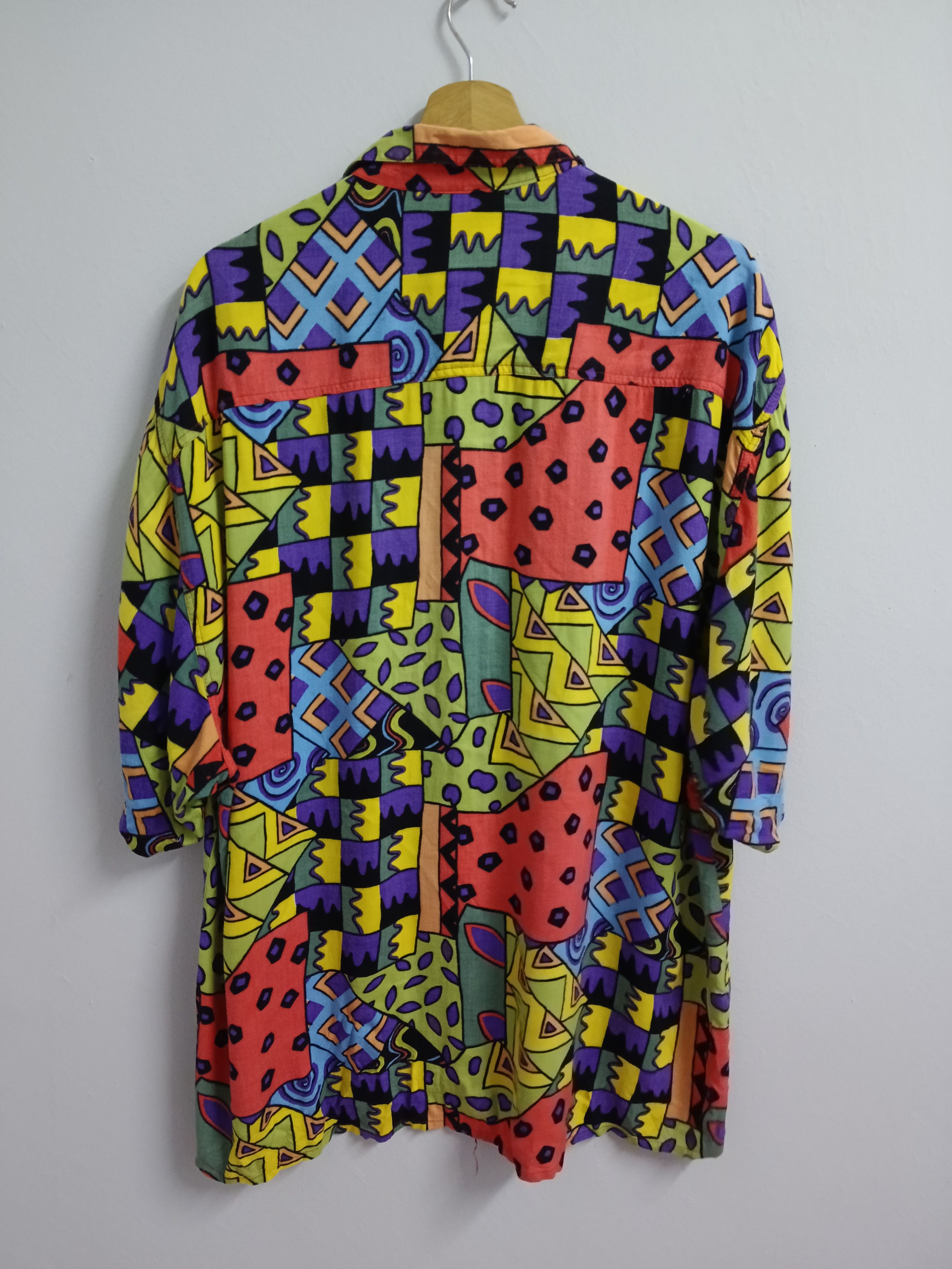 Japanese Brand × Vintage MC PANTHON MULTICOLOUR VISCOSE BUTTON UP Size US XL / EU 56 / 4 - 2 Thumbnail