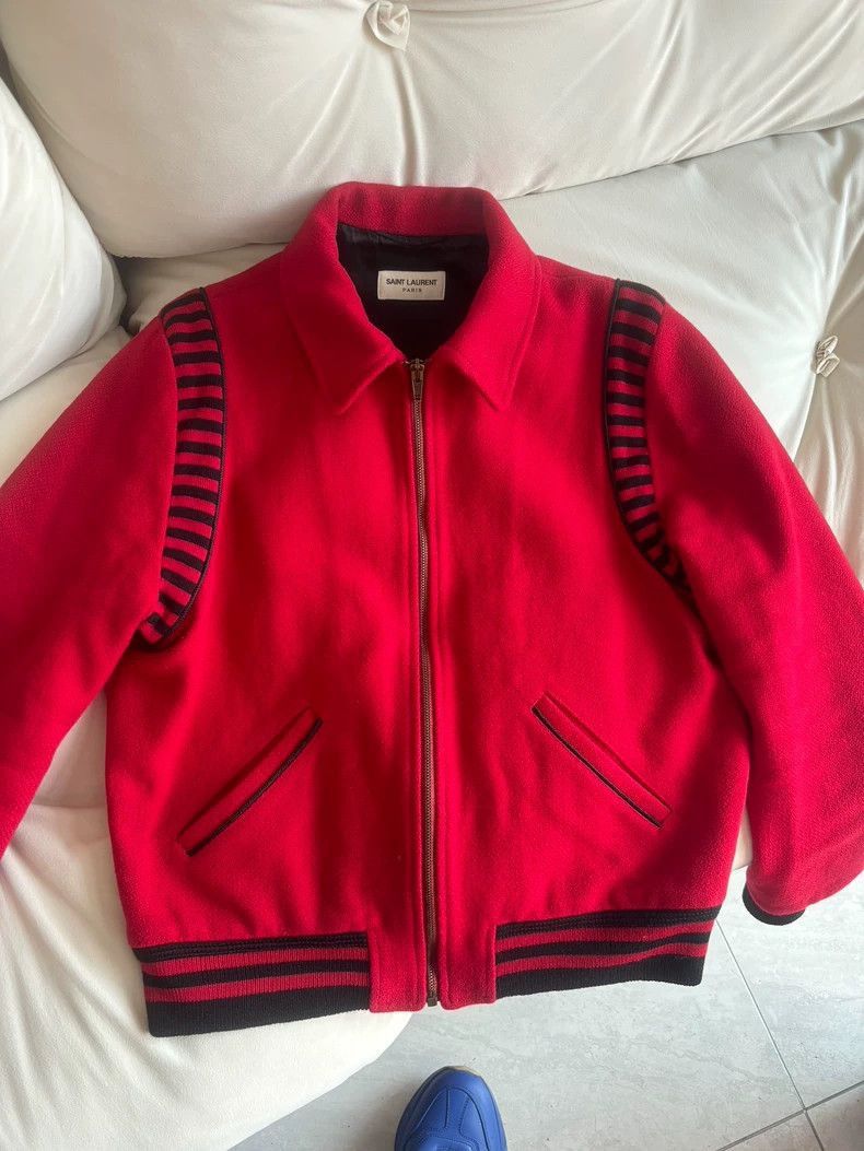 Saint Laurent Paris Saint Laurent Paris Red baseball jacket-2506 Size US S / EU 44-46 / 1 - 1 Thumbnail
