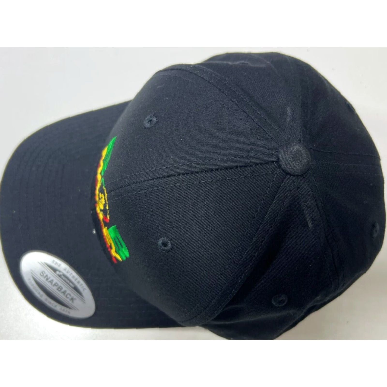 Vintage Bob Marley Snapback Hat Men One Size Black Canvas 60% Cotton 40% Polyester Official Licensed One Love Experience Size ONE SIZE - 7 Thumbnail