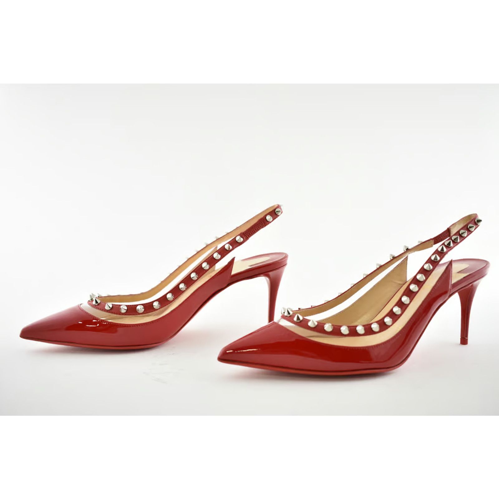 Christian Louboutin Christian Louboutin Brigadine 70 Red Patent PVC Slingback Size US 6.5 / IT 36.5 - 6 Thumbnail